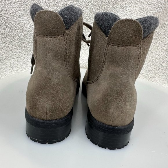 CLARKS Suede Leather Hiking Boots Faralyn Alpha Waffle Fashion Women’s size 7.5 - Picture 12 of 16
